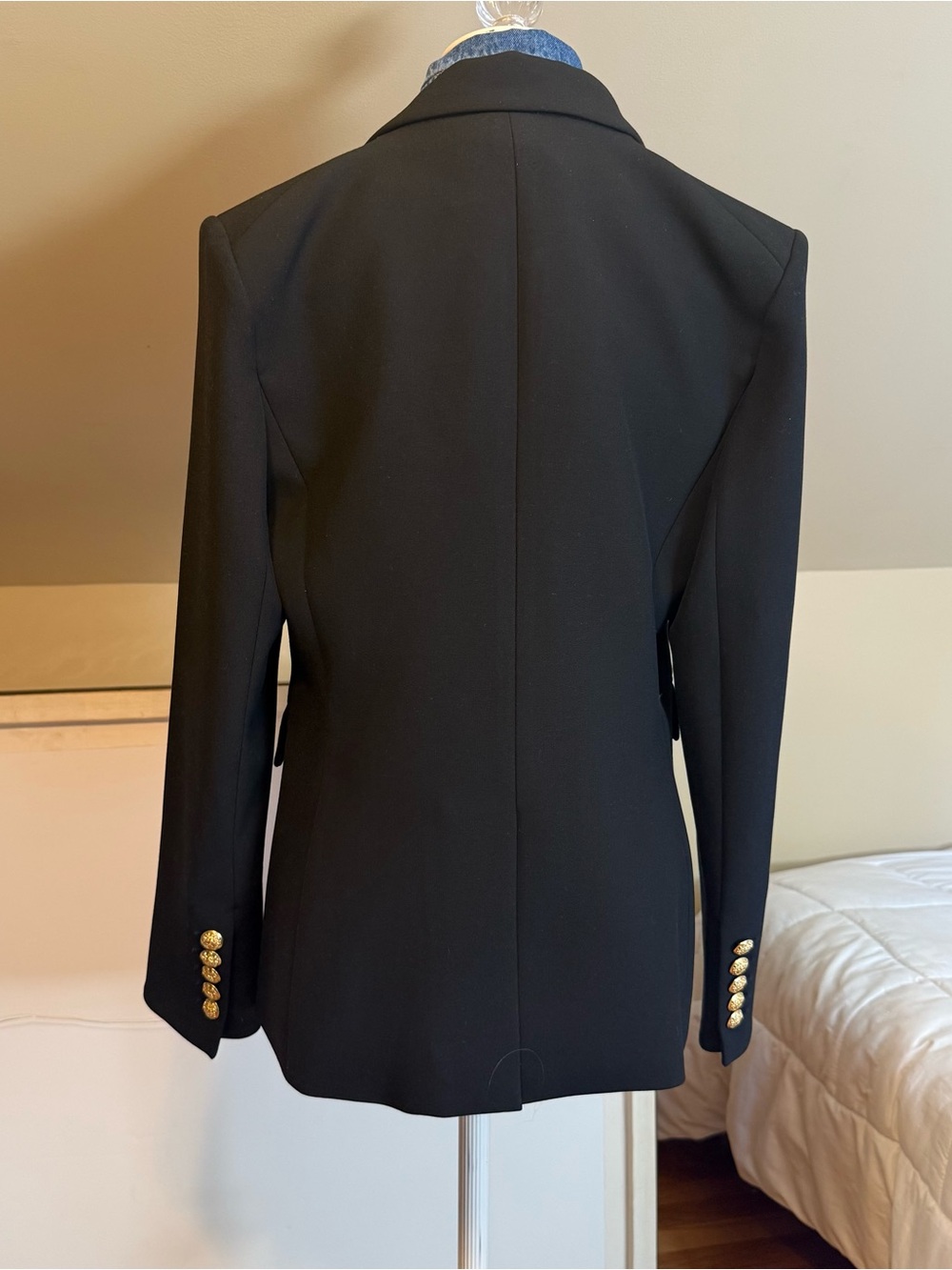 Veronica Beard Dark Navy ‘Miller Dickey’ Blazer with Gold Buttons - Picture 6 of 8